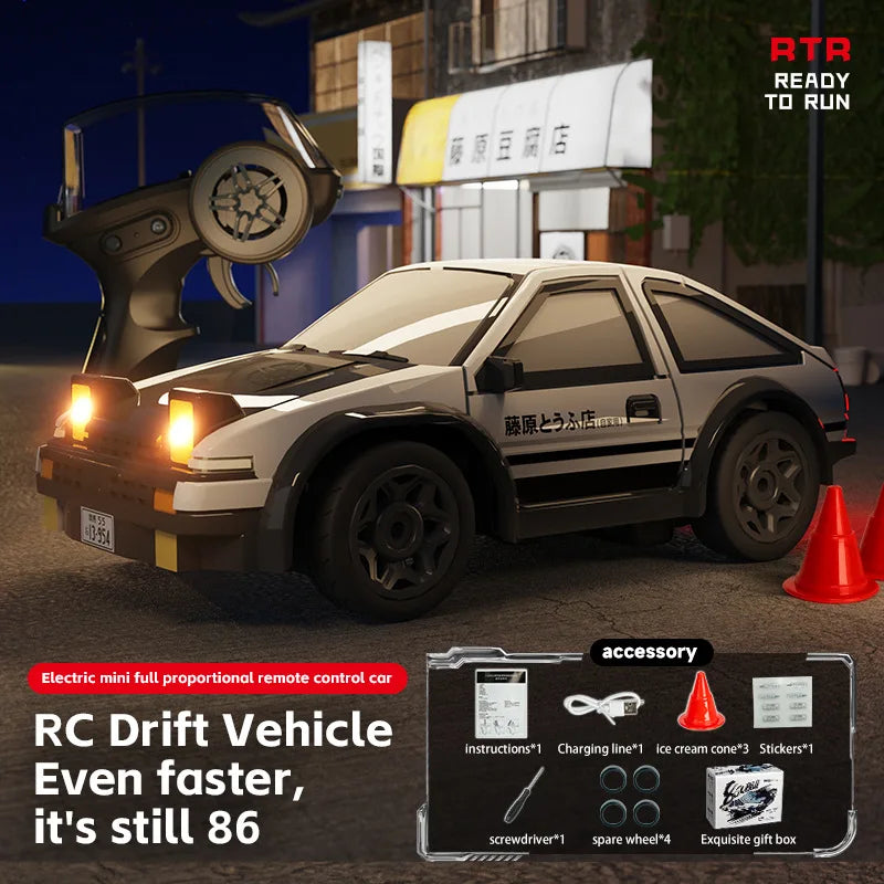 AE86 Mini Desktop Remote Control Drift Car 1:64 Scale