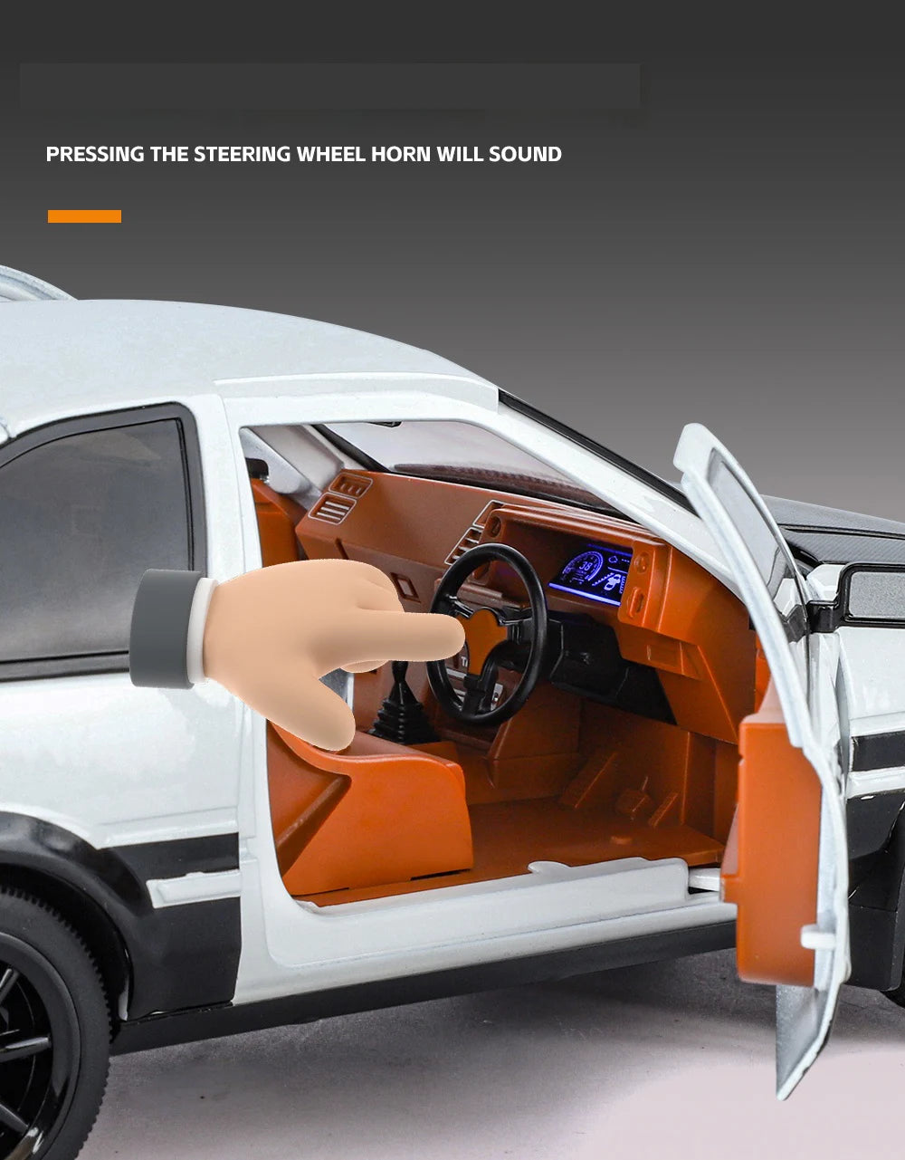 1:18 Initial D AE86 Alloy Car Model with Sound and Light