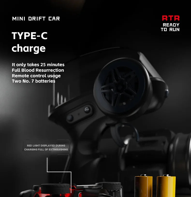 AE86 Mini Desktop Remote Control Drift Car 1:64 Scale