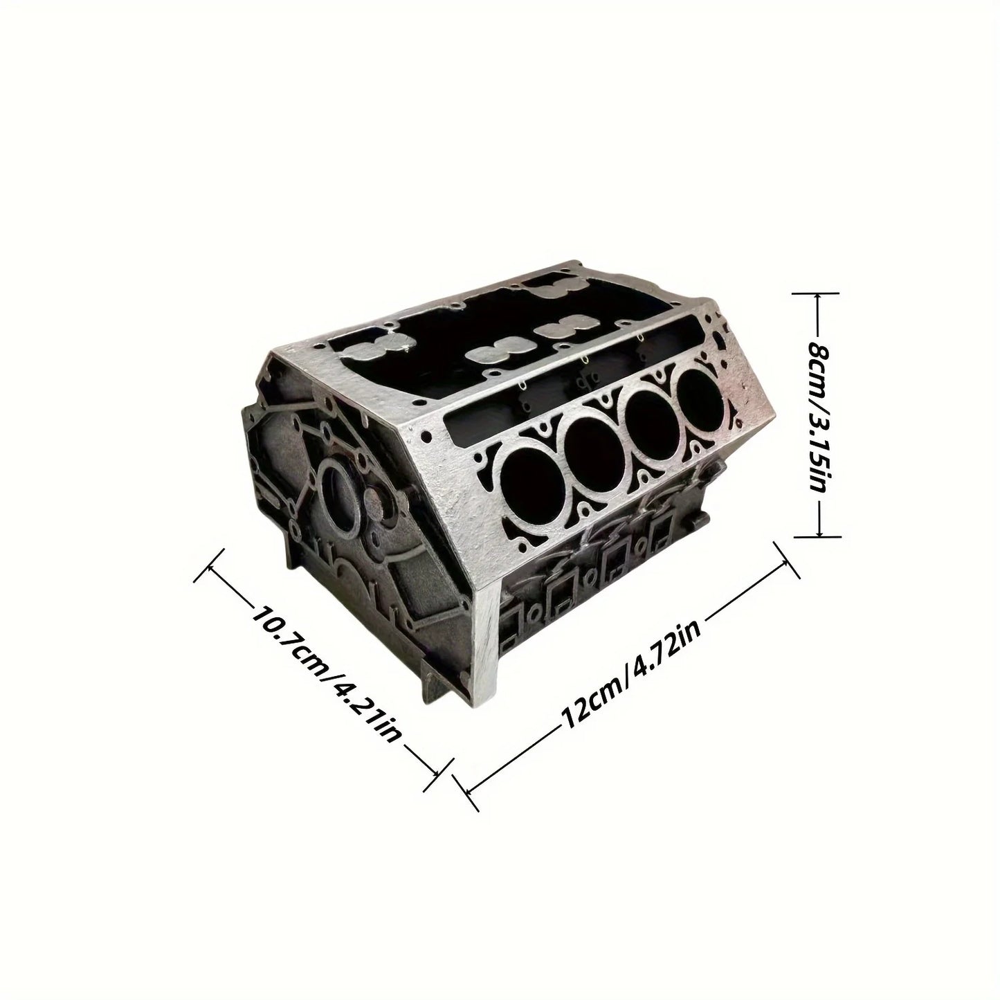 Engine Block Desk Organizer - Business Card & Pen Holder