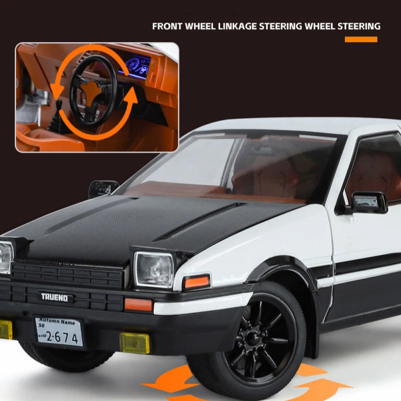 1:18 Initial D AE86 Alloy Car Model with Sound and Light