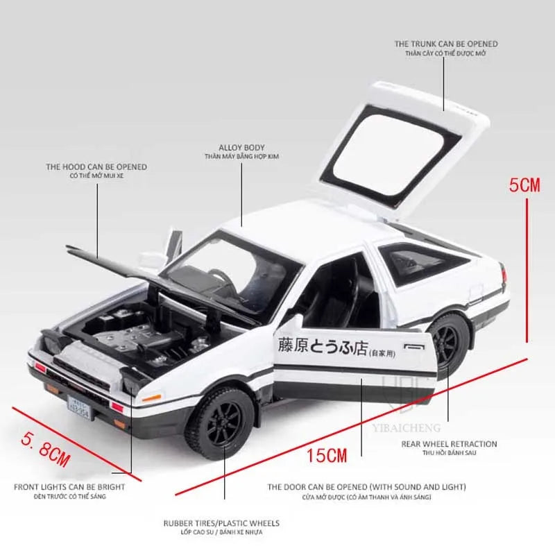 1/32 INITIAL D AE86 Alloy Car Model
