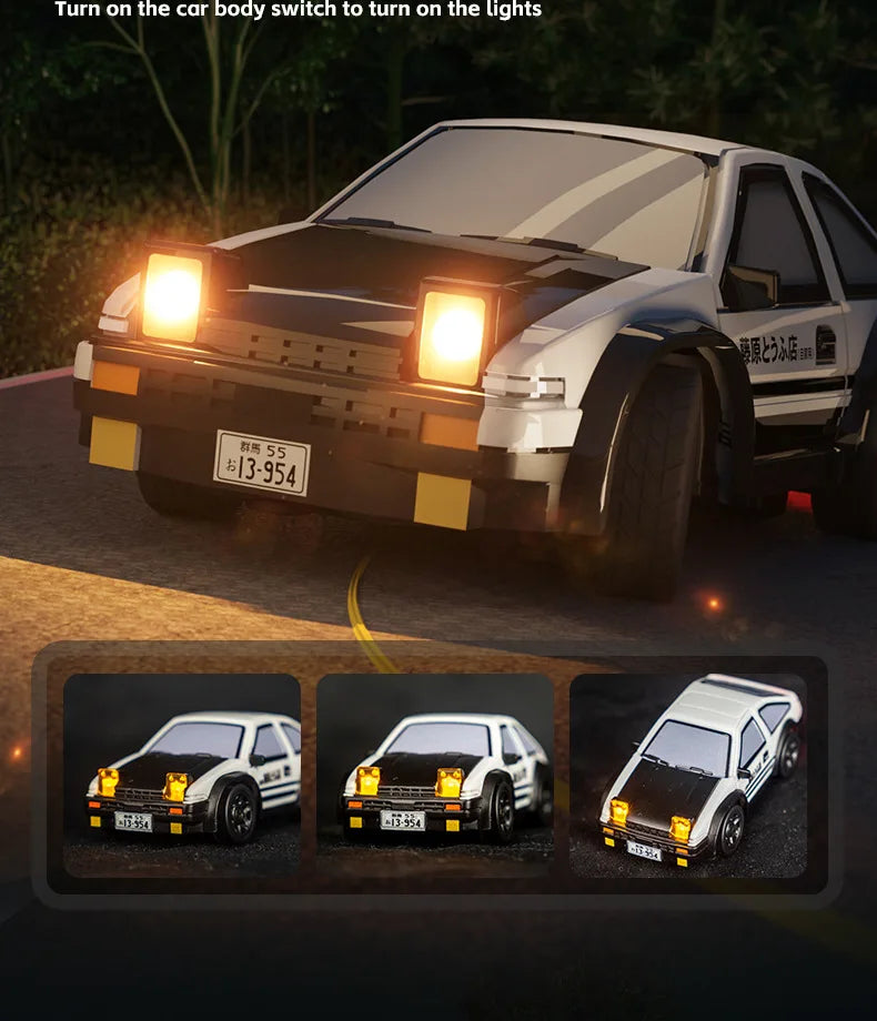 AE86 Mini Desktop Remote Control Drift Car 1:64 Scale
