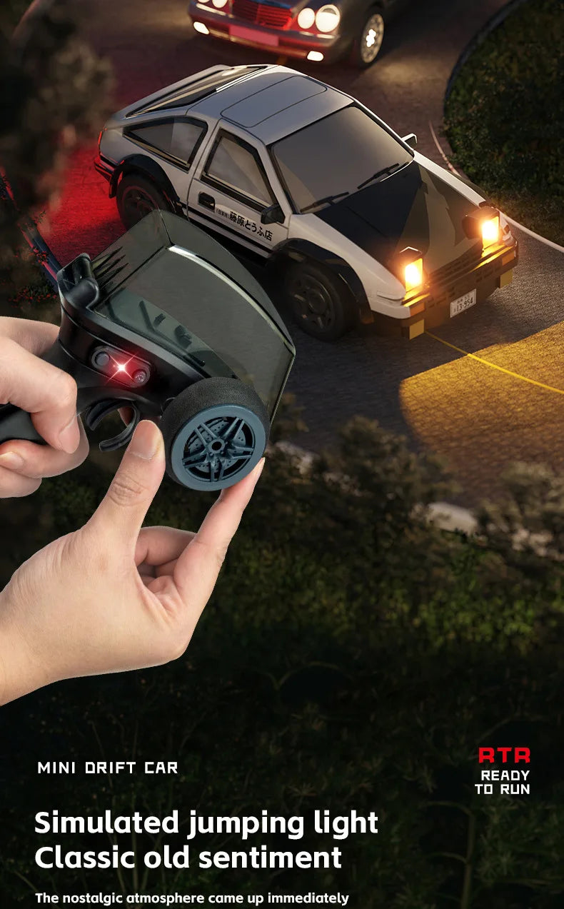 AE86 Mini Desktop Remote Control Drift Car 1:64 Scale
