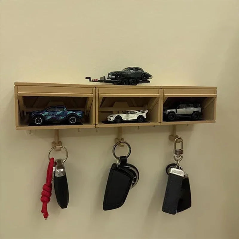 Car Garage Key Holder with Opening Door