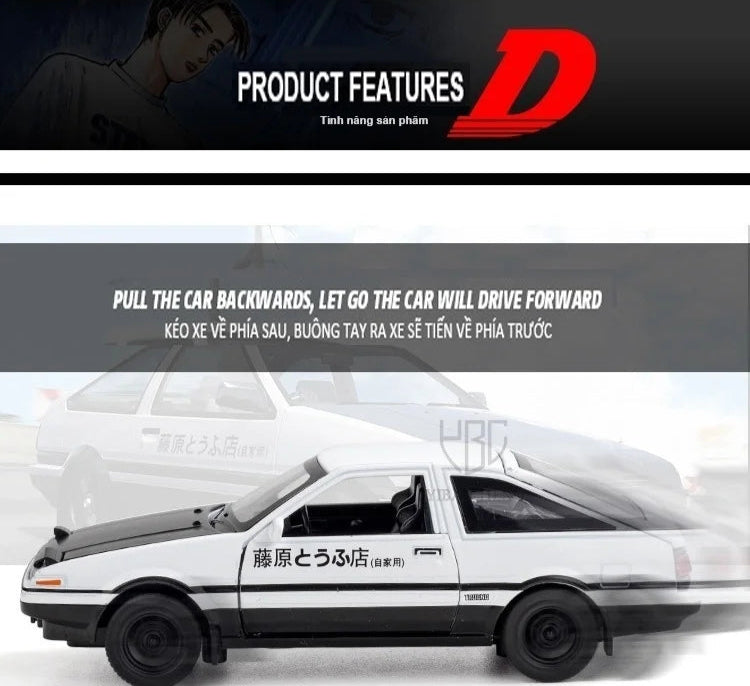 1/32 INITIAL D AE86 Alloy Car Model
