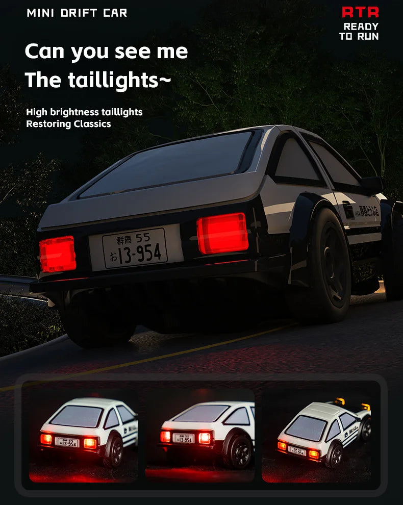 AE86 Mini Desktop Remote Control Drift Car 1:64 Scale