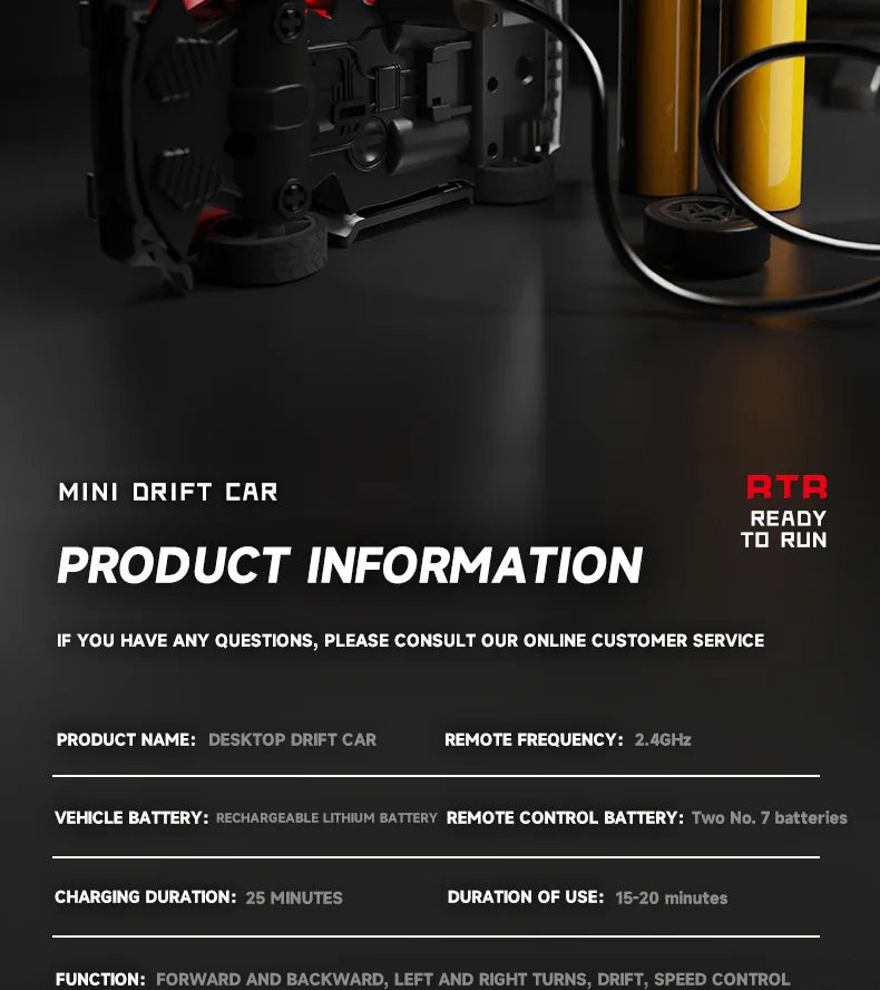 AE86 Mini Desktop Remote Control Drift Car 1:64 Scale