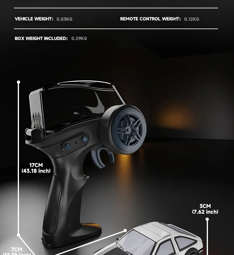 AE86 Mini Desktop Remote Control Drift Car 1:64 Scale