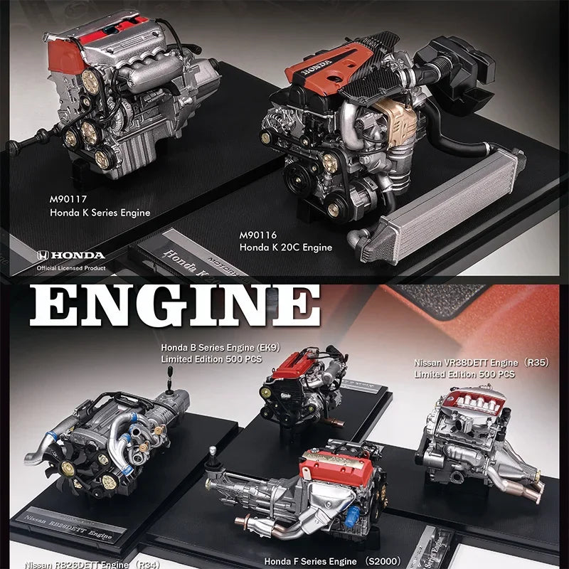 1/18 Honda, Nissan, and Evo Engine Model