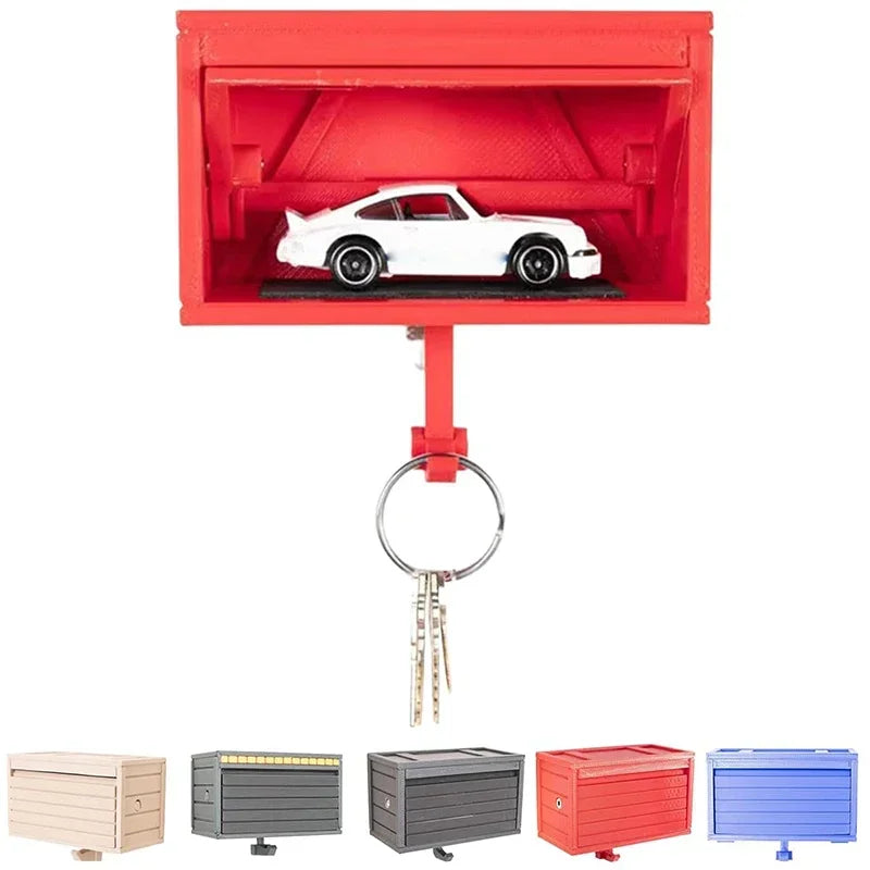 Car Garage Key Holder with Opening Door