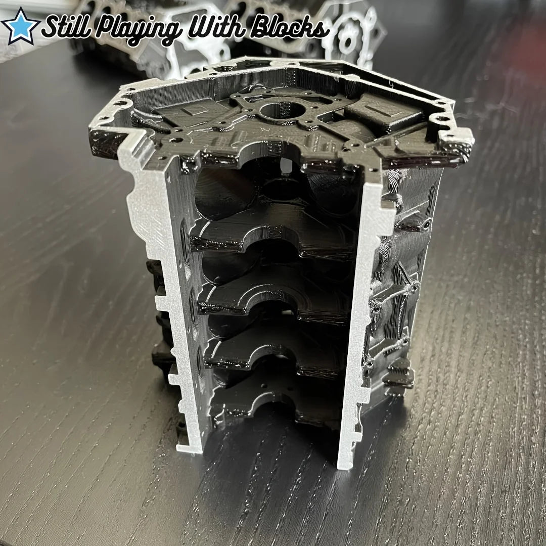 Engine Block Desk Organizer - Business Card & Pen Holder