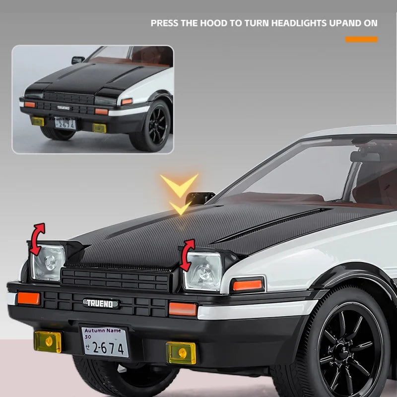 1:18 Initial D AE86 Alloy Car Model with Sound and Light