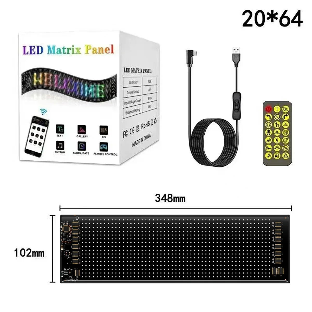 Programmable Flexible LED Display For Car