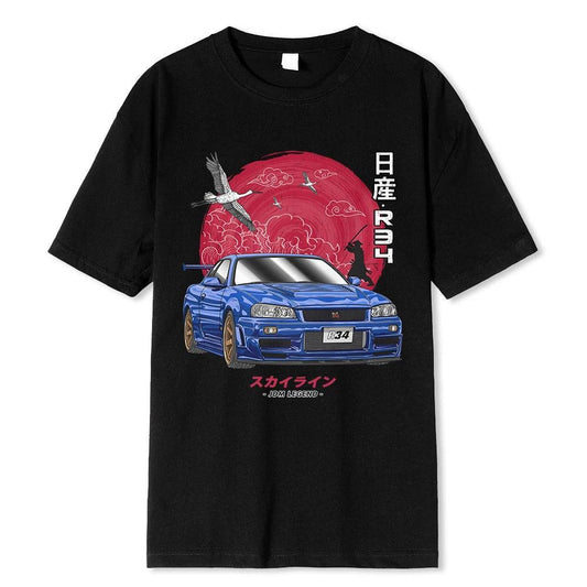 Nissan Skyline R34 GTR T Shirt - JDM Global Warehouse