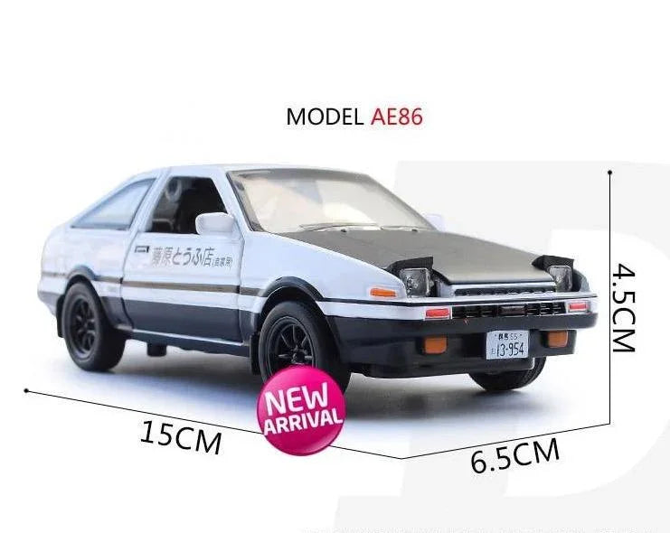 1:28 Toyota AE86 diecast pull back car with working lights! - JDM Global Warehouse
