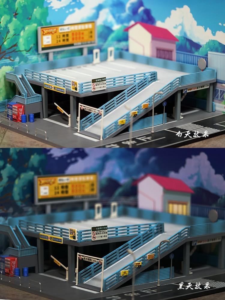 1:64 Japanese style double deck parking lot, the ultimate model car display! - JDM Global Warehouse