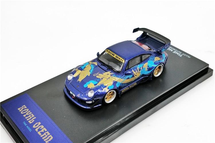 1:64 RAUH-Welt Begriff RWB 993 Royal Ocean Blue Diecast Model Car - JDM Global Warehouse