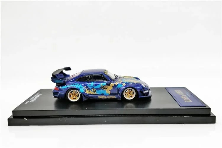 1:64 RAUH-Welt Begriff RWB 993 Royal Ocean Blue Diecast Model Car - JDM Global Warehouse
