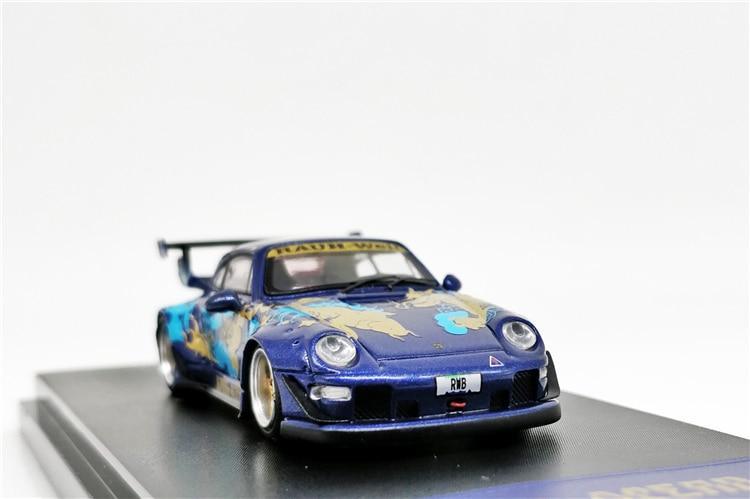 1:64 RAUH-Welt Begriff RWB 993 Royal Ocean Blue Diecast Model Car - JDM Global Warehouse