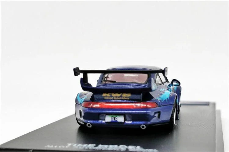 1:64 RAUH-Welt Begriff RWB 993 Royal Ocean Blue Diecast Model Car - JDM Global Warehouse