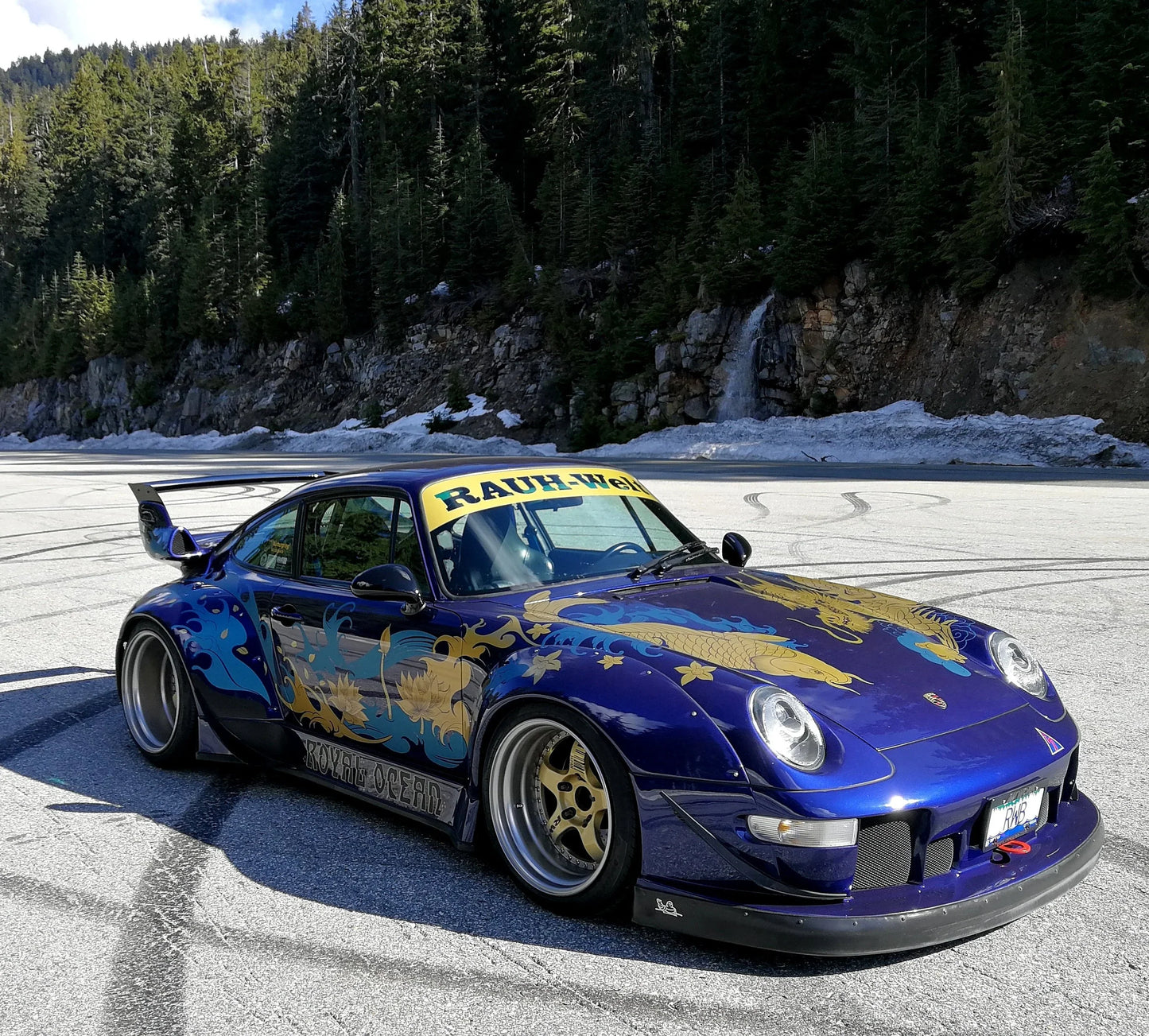 1:64 RAUH-Welt Begriff RWB 993 Royal Ocean Blue Diecast Model Car - JDM Global Warehouse