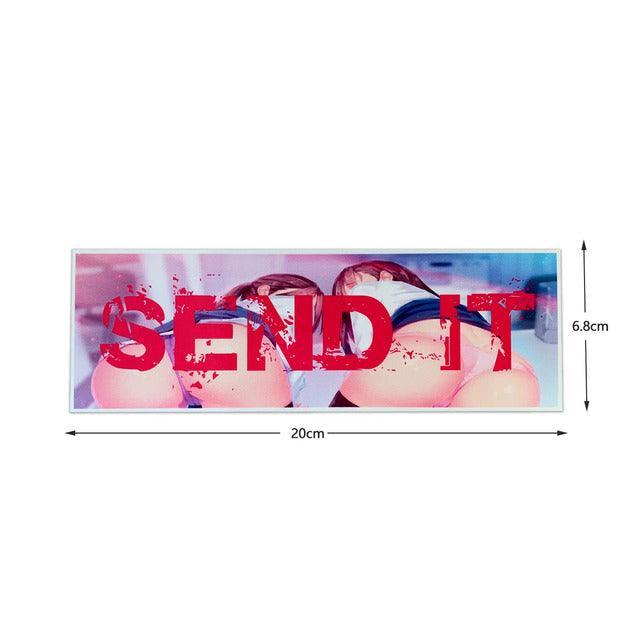 Reflective JDM anime girl sticker - 20cm long - JDM Global Warehouse