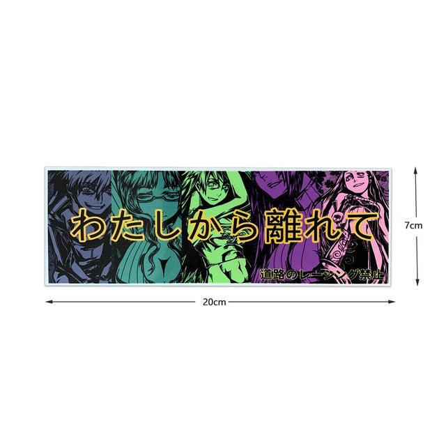 Reflective JDM anime girl sticker - 20cm long - JDM Global Warehouse