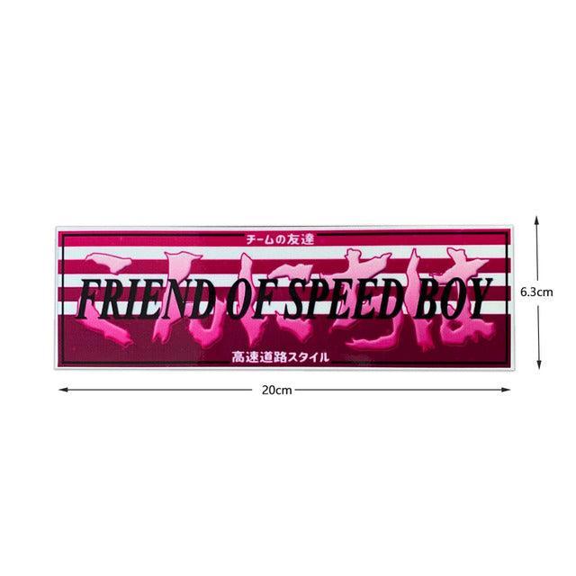 Reflective JDM anime girl sticker - 20cm long - JDM Global Warehouse