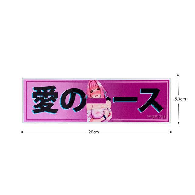 Reflective JDM anime girl sticker - 20cm long - JDM Global Warehouse
