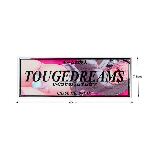 Reflective JDM anime girl sticker - 20cm long - JDM Global Warehouse