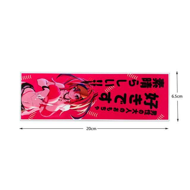 Reflective JDM anime girl sticker - 20cm long - JDM Global Warehouse