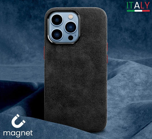 Magnetic Alcantara case for iPhone - JDM Global Warehouse