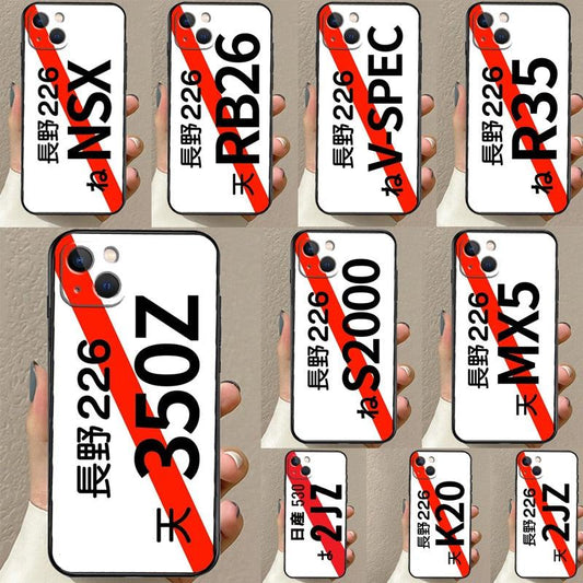 JDM Slash License Plate cover for iPhone 12 & 13 - JDM Global Warehouse