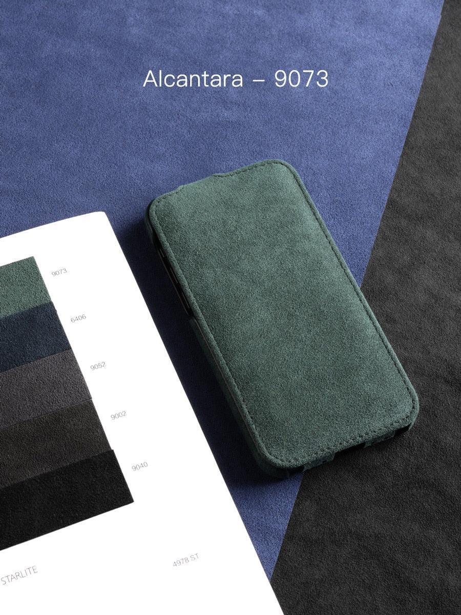 Alcantara flip cover case for iPhone 12 - JDM Global Warehouse