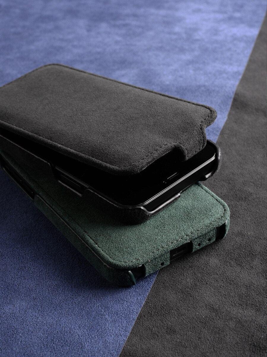 Alcantara flip cover case for iPhone 12 - JDM Global Warehouse