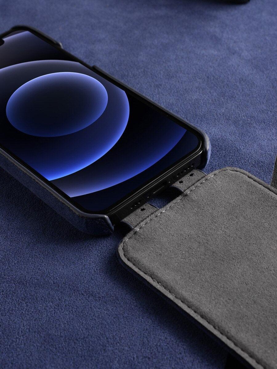 Alcantara flip cover case for iPhone 12 - JDM Global Warehouse
