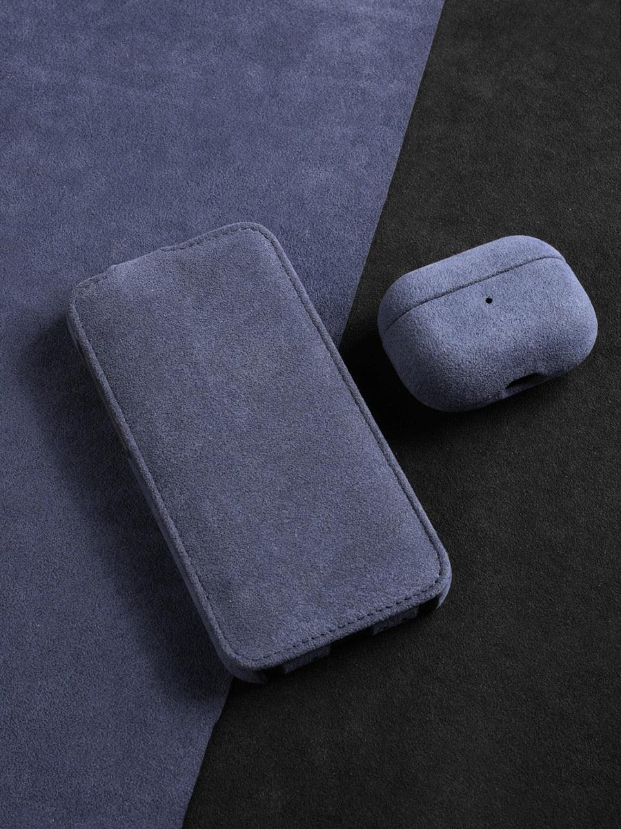 Alcantara flip cover case for iPhone 12 - JDM Global Warehouse