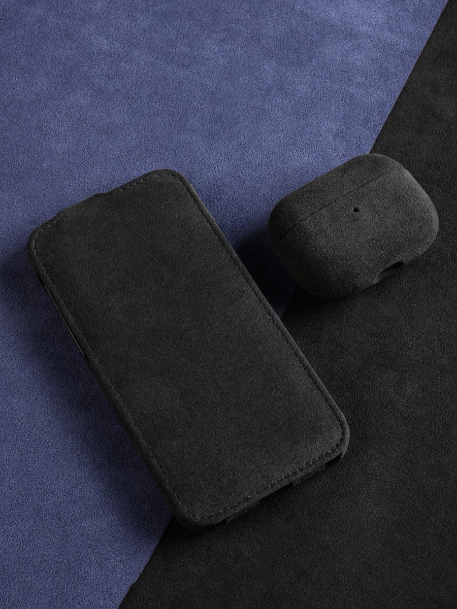 Alcantara flip cover case for iPhone 12 - JDM Global Warehouse