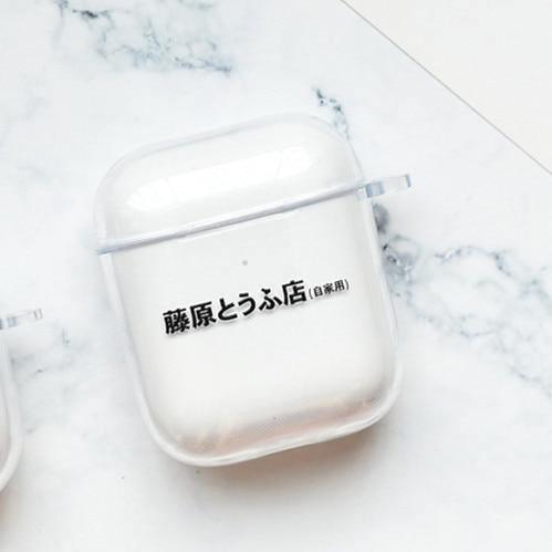 Fujiwara Tofu Shop clear case for Airpods, optional jet tag - JDM Global Warehouse