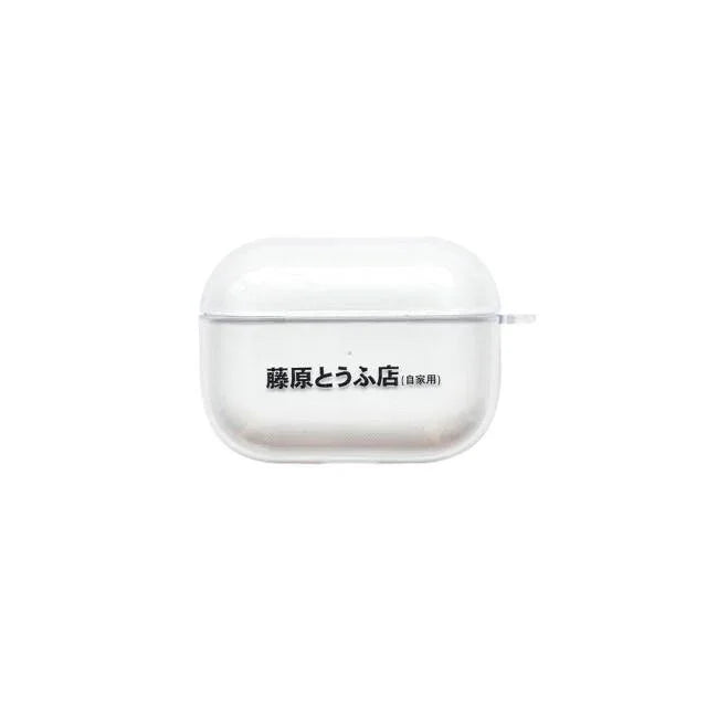 Fujiwara Tofu Shop clear case for Airpods, optional jet tag - JDM Global Warehouse