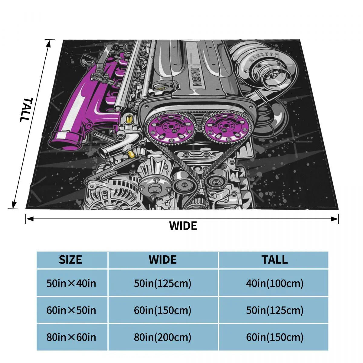 Nissan RB26 Engine throw blanket - JDM Global Warehouse