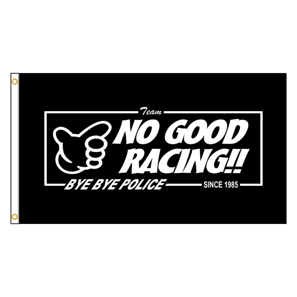 No Good Racing flag - 2 colors & sizes - JDM Global Warehouse