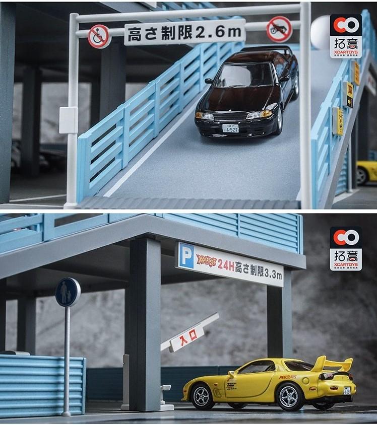 1:64 Japanese style double deck parking lot, the ultimate model car display! - JDM Global Warehouse