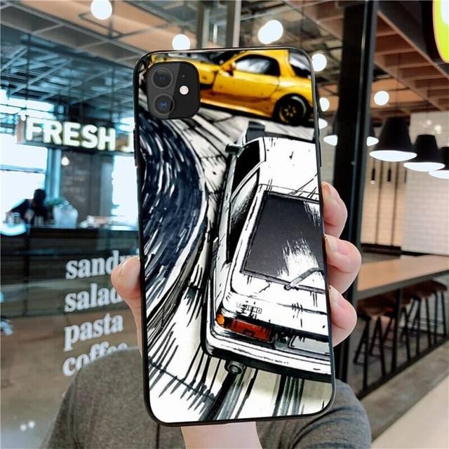 AE86 vs FD3S manga style phone case for iPhone - JDM Global Warehouse
