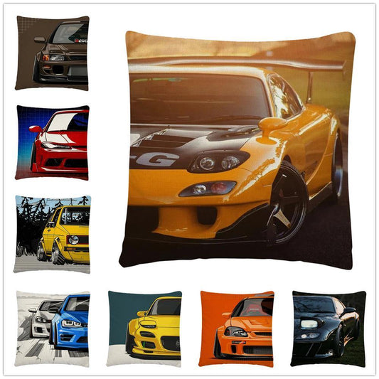 JDM Sports Car half side cushion cover 45 x 45cm - over 20 styles! - JDM Global Warehouse