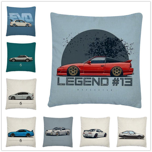 JDM Legends Linen Cushion Cover 45 x 45cm - 16 styles! - JDM Global Warehouse