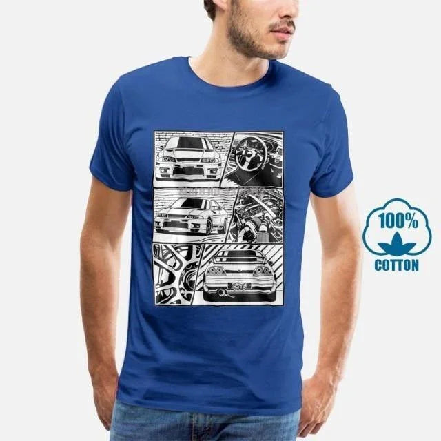 R33 GTR Manga Style T-shirt - JDM Global Warehouse