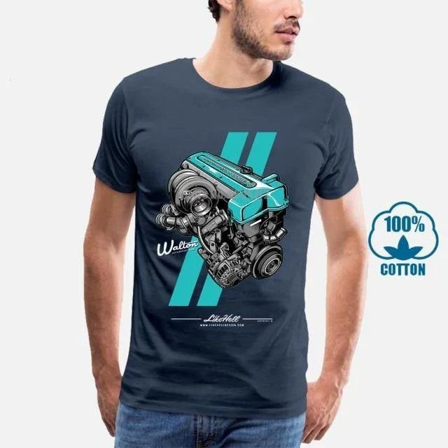 Toyota 2JZ engine 100% cotton T-shirt -9 colors! - JDM Global Warehouse