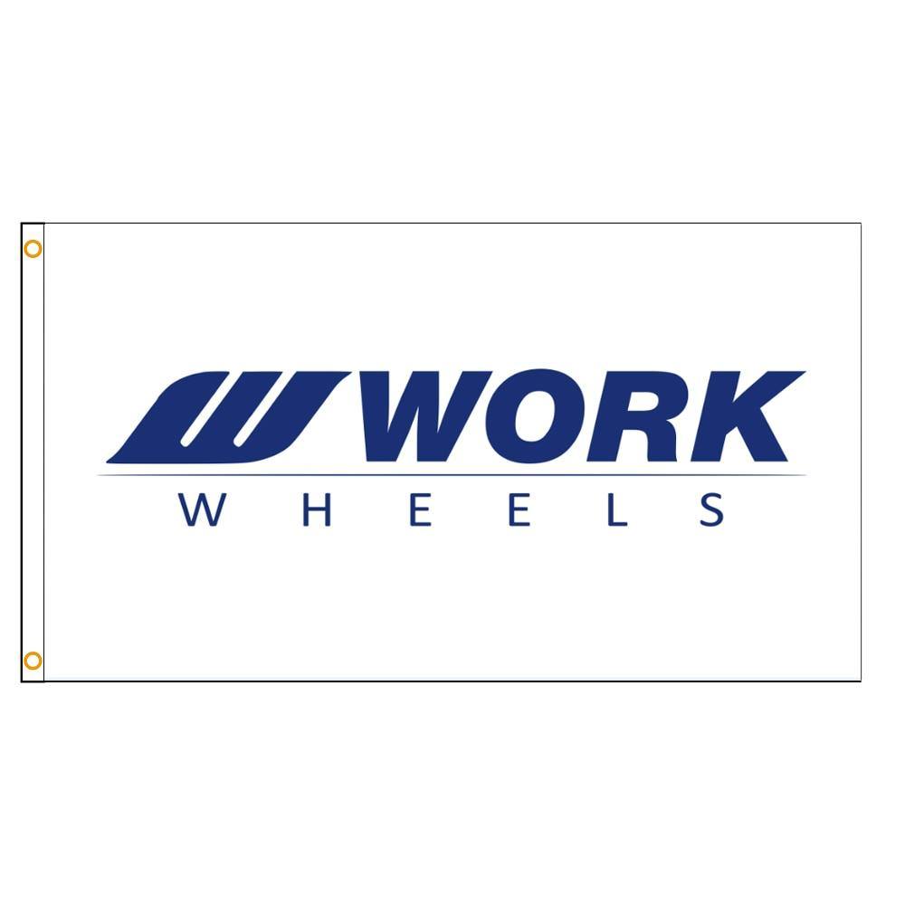 Work Wheels flag / banner - 3 sizes & colors - JDM Global Warehouse